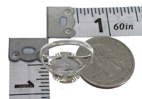 Southwest Multicolor Genuine Sterling Silver Ring Size 7-1/4 WX79964